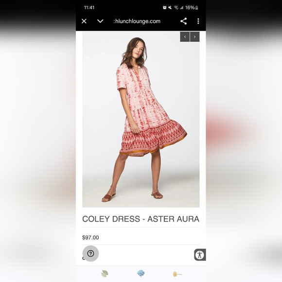 Beachlunchlounge/ Coley Dress/ Aster Aura/ Size US L - Picture 12 of 12